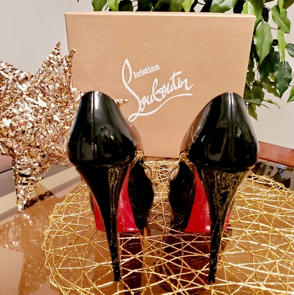 Christian Louboutin Lady Peep Patent Calf- Size 37 - Picture 4 of 13